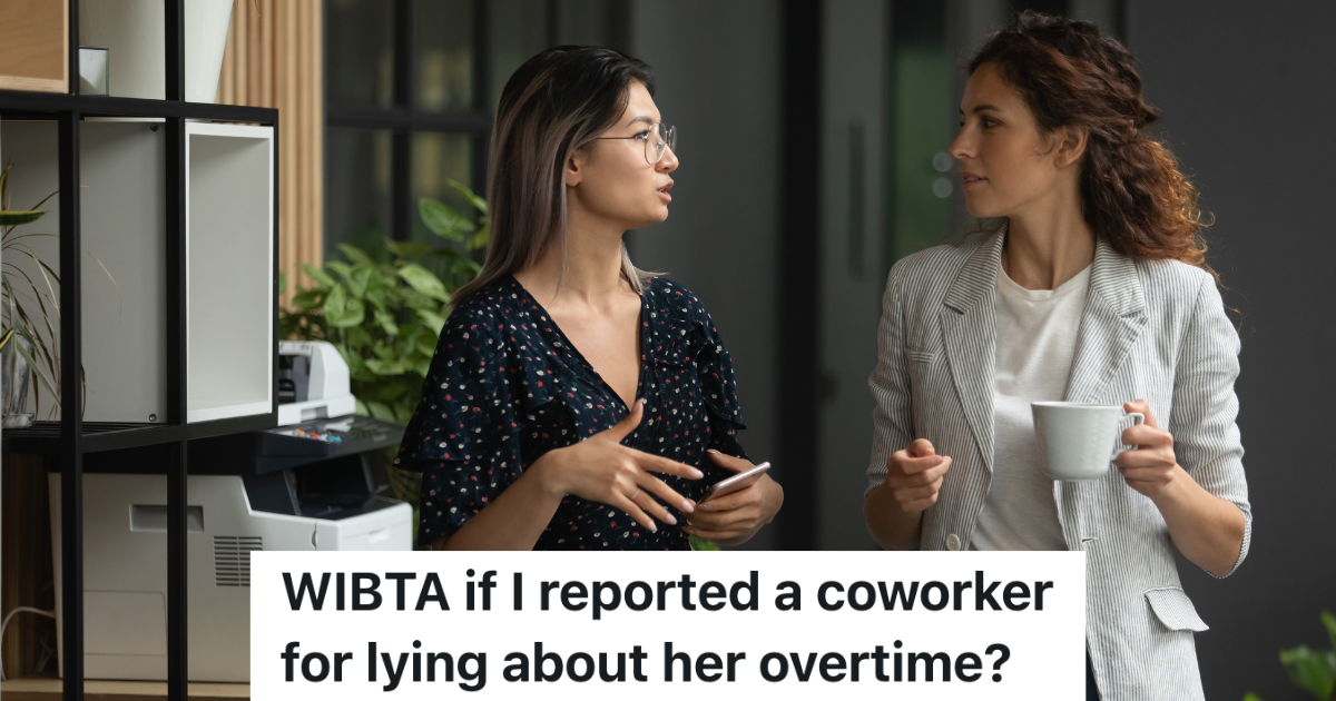 two businesswomen talking at work