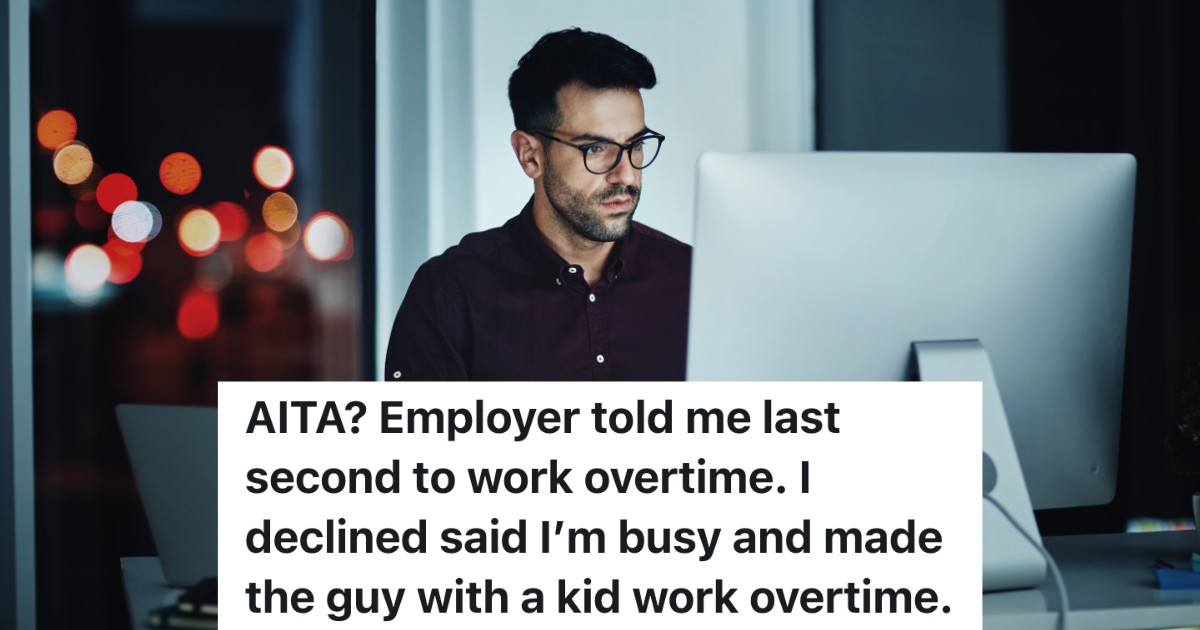 IT Team Lead Gets Sick Of Working Overtime At The Last Minute, So He Makes A Single Dad Work The Extra Time Instead businessman working late at night