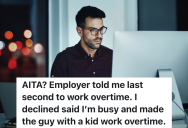 IT Team Lead Gets Sick Of Working Overtime At The Last Minute, So He Makes A Single Dad Work The Extra Time Instead
