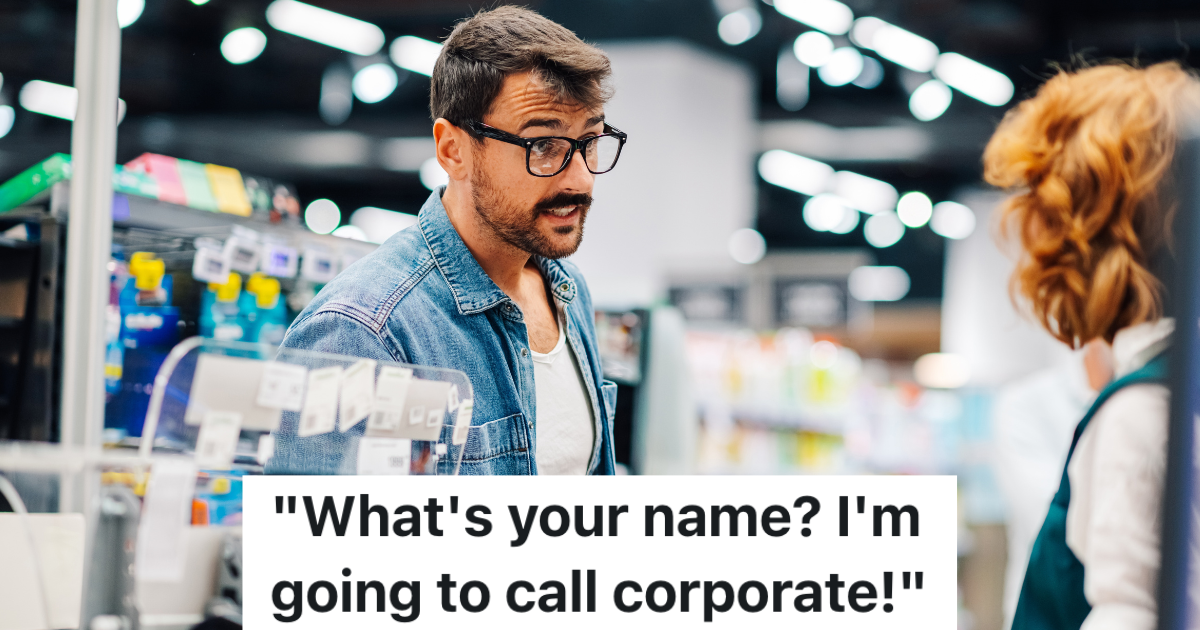 customer upset with cashier