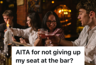 Bar Patron Waits For A Couple People To Leave So He Can Get Their Spot, But Another Woman Claims She Was There First