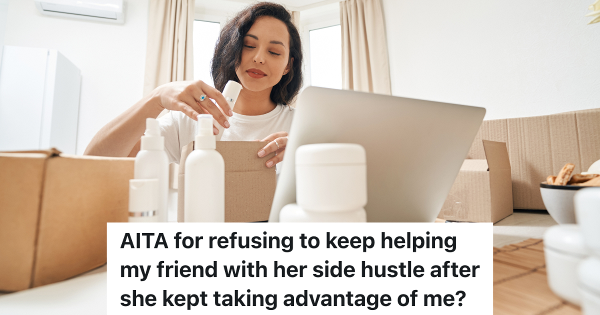 woman packing up skincare products