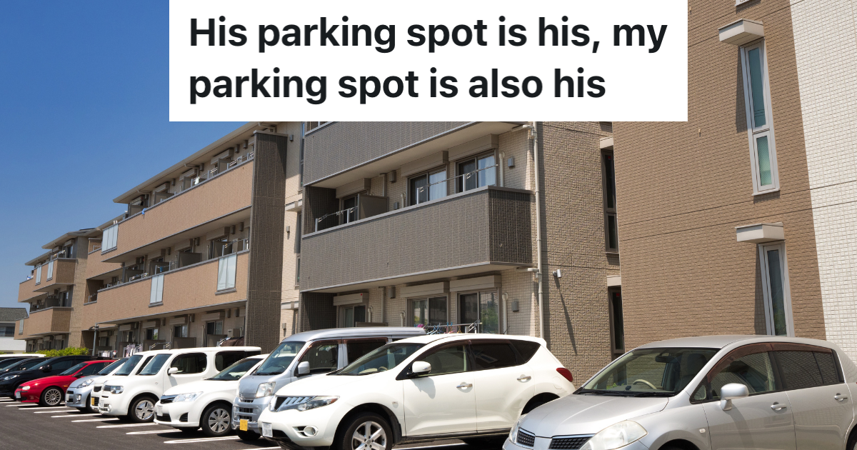 cars parking in apartment building parking lot