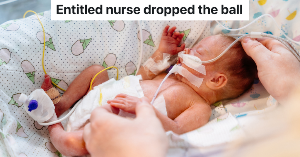 tiny baby hooked up to tubes in hospital NICU