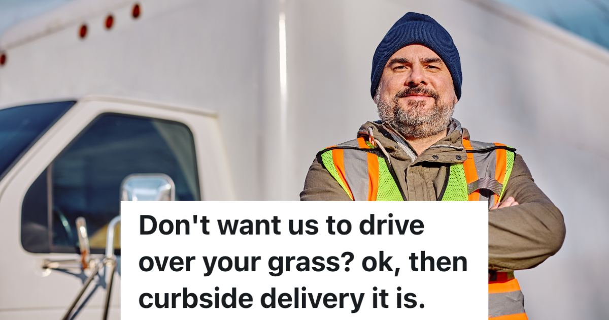 Delivery Man Goes Out Of His Way To Help Out A Customer, But He Insists On Sticking To The Agreement When The Customer Complains man in reflective vest standing outside white truck