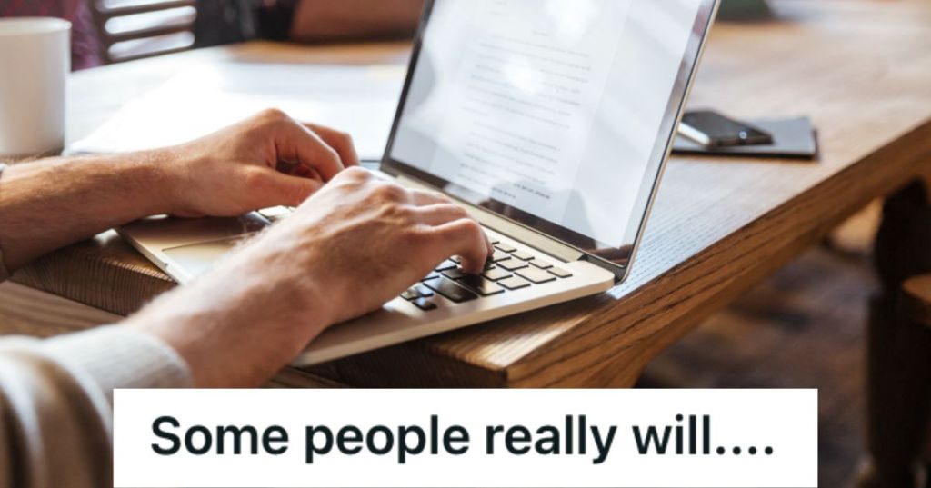 Person working on his laptop