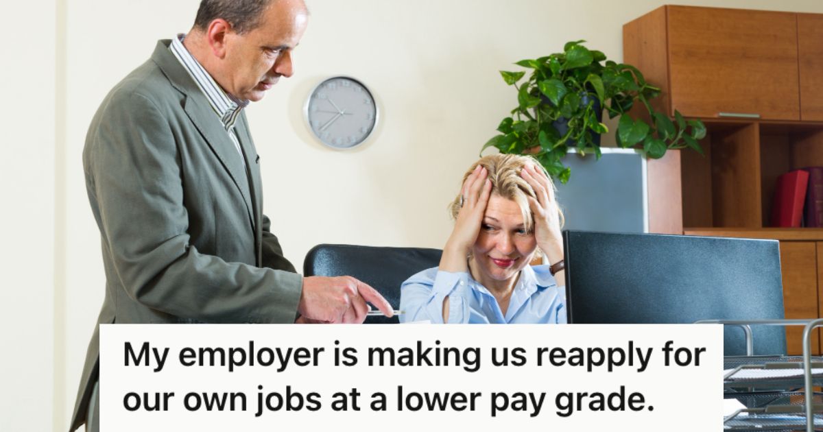 Boss explaining to female employee who seems confused