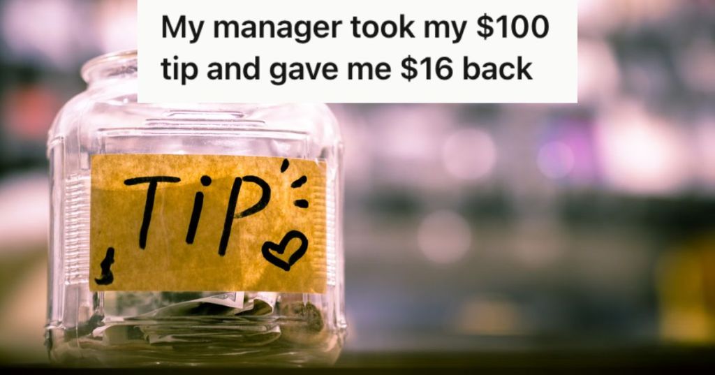 Money inside a tip jar