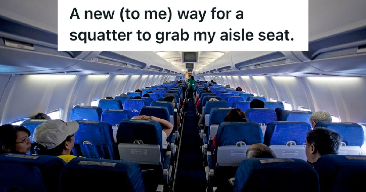 Man Traveled With His Elderly Brother But An Entitled Passenger “Stole” His Seat, So He Politely Called The Attention Of The Flight Attendant To Resolve It Airplane seats with passengers