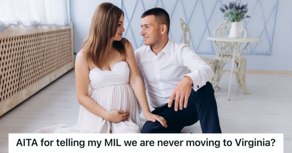 Man looking at his pregnant wife