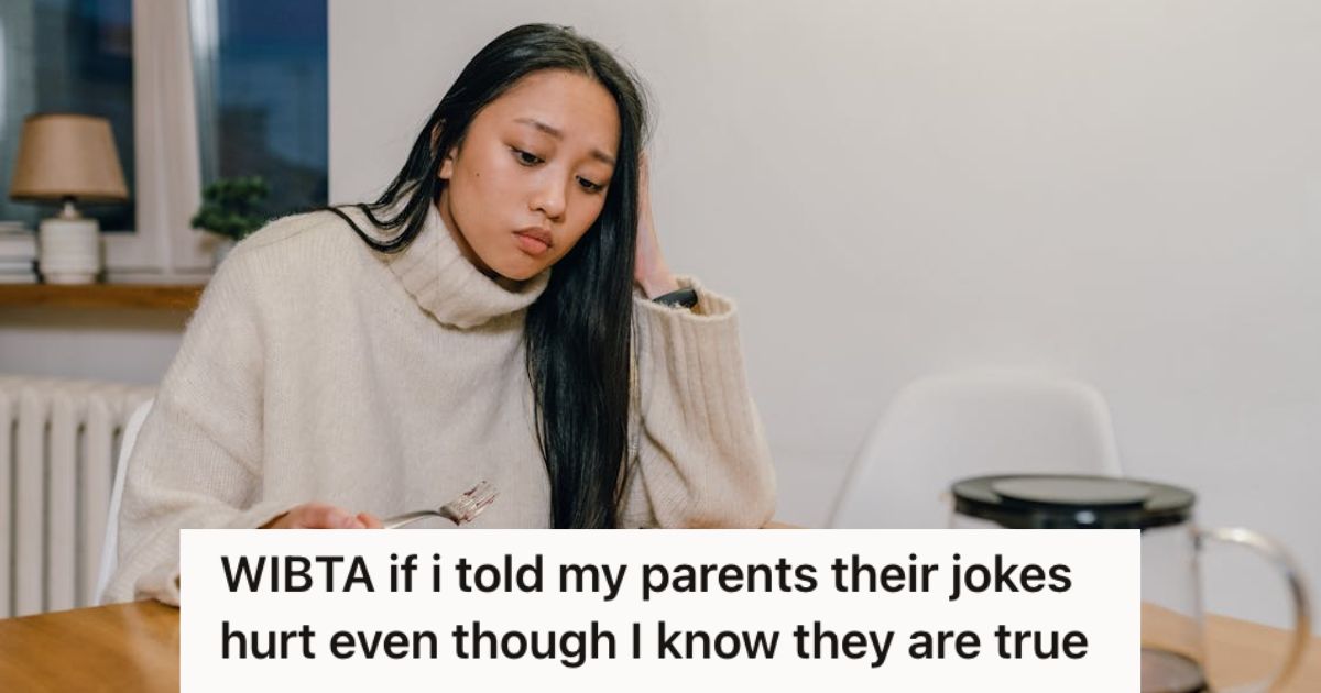 Sad woman eating on the dining table