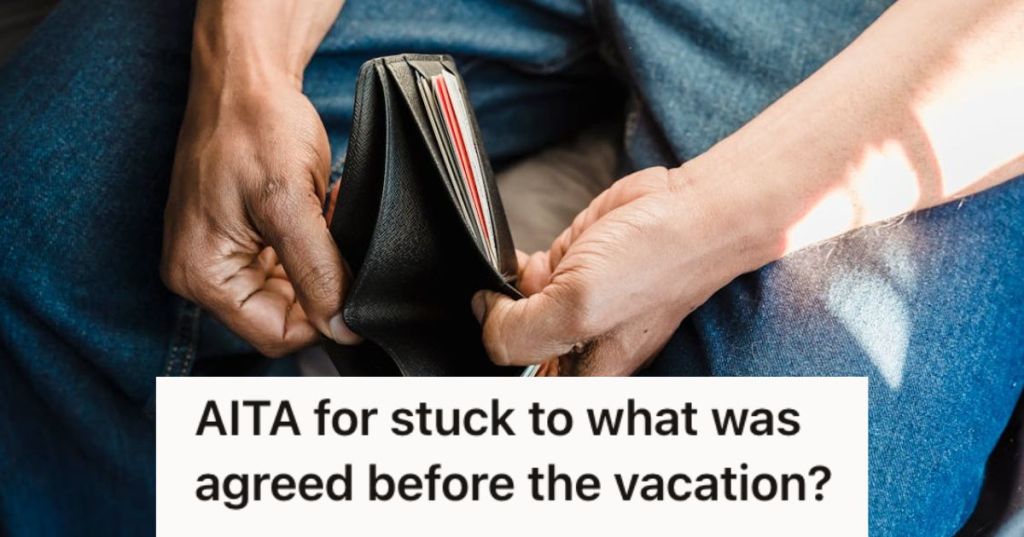 Man opening an empty wallet