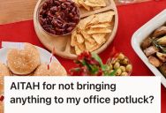 Employee Tried To Join The Office Meeting About The Thanksgiving Potluck, But She Felt Unwelcome. So She Decided Not To Bring Anything.