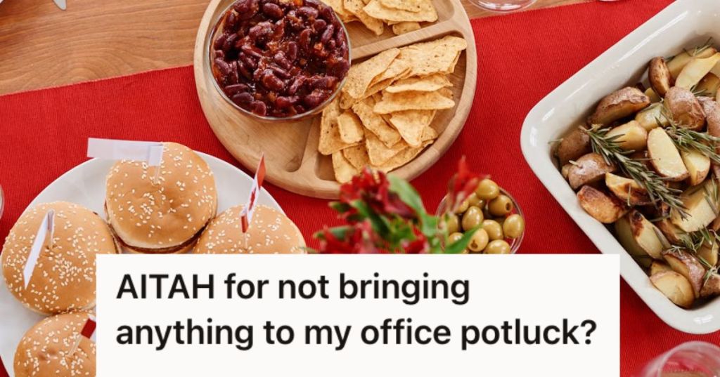 Potluck dishes on the table