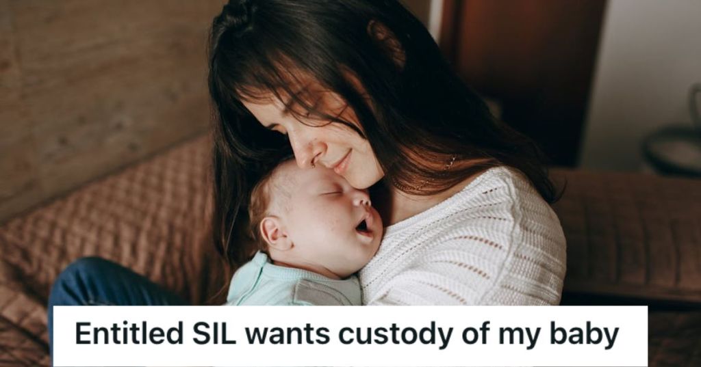 Mom hugging her sleeping baby