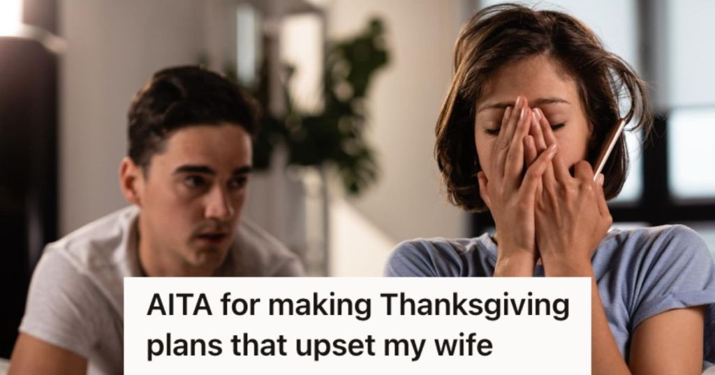 Man watches his wife cry