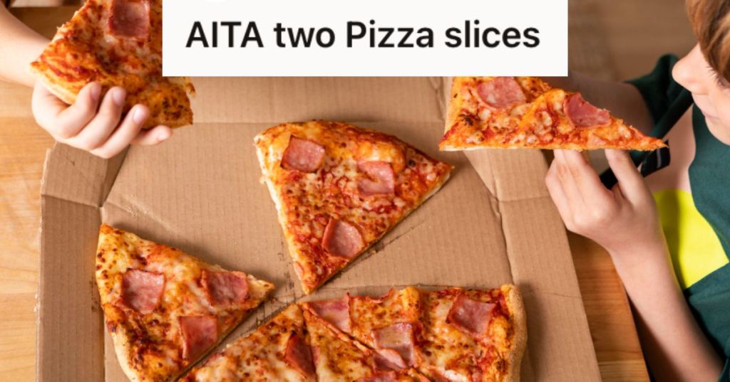 Kids getting pizza slices from the box