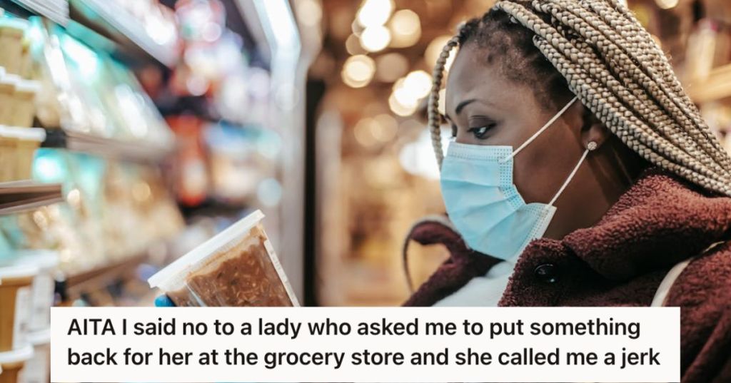 Woman shopping in a grocery store