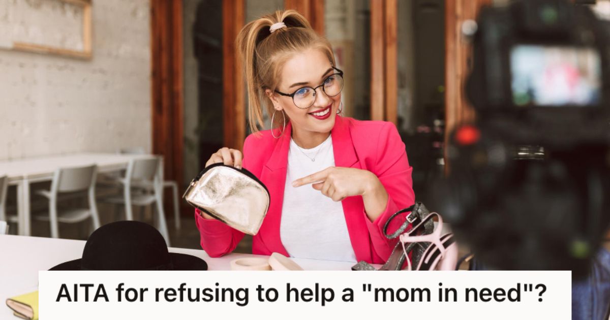 Woman vlogging about bags, sunglasses, and other luxury accessories