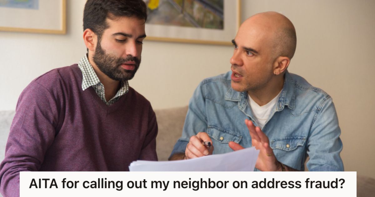 Two men arguing while holding and looking at a document