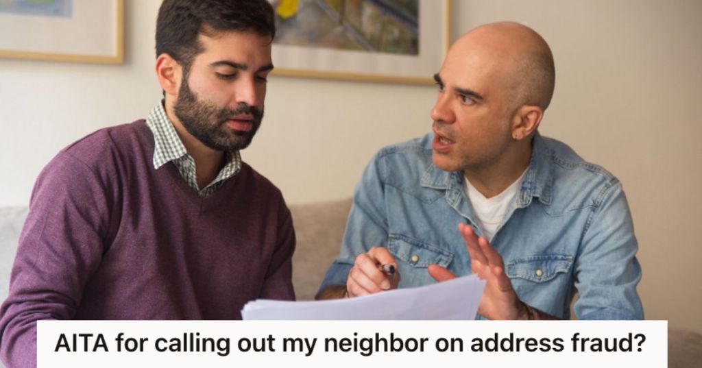 Two men arguing while holding and looking at a document