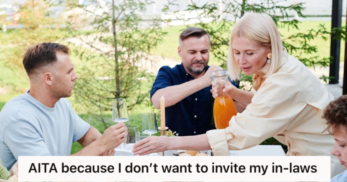 Family happily eating together outdoors