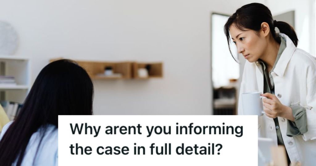 Clinic resident talking to another health professional