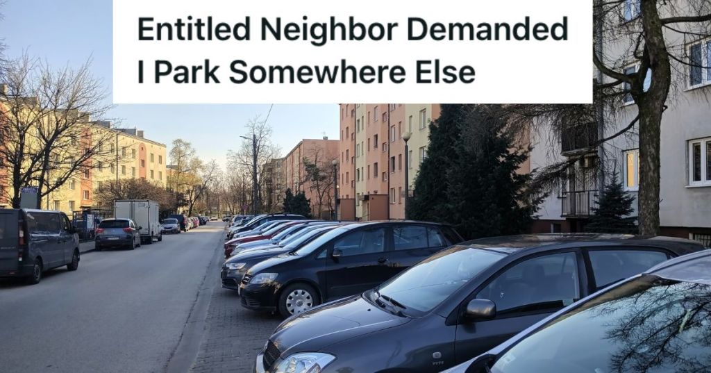 Cars parked outside the apartment building