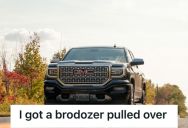 Delivery Driver Was Tailgated And Cut Off By A Rude “Brodozer,” So He Decided To Stay Calm And Wait For Justice To Be Served