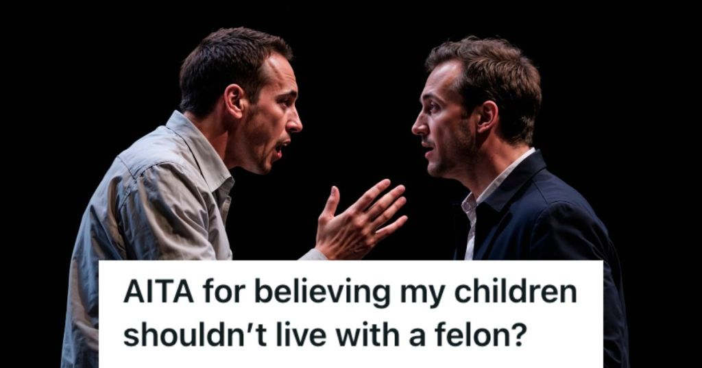 Two men arguing at each other