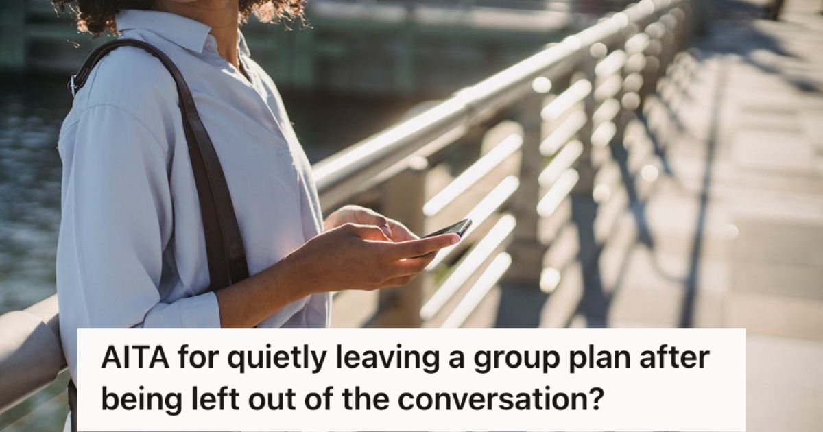 Woman on the bridge holding her phone