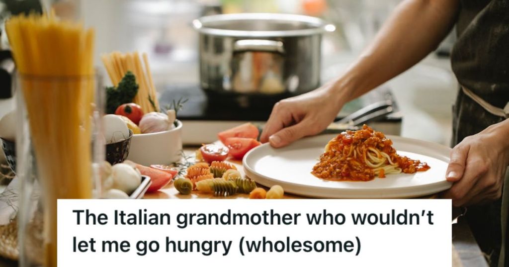Person cooking Italian pasta dish in the kitchen