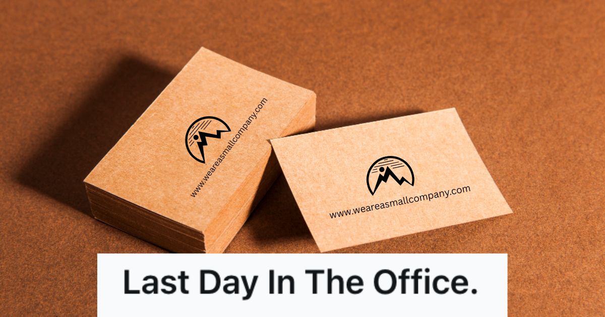 A stack of company cards with logo and URL