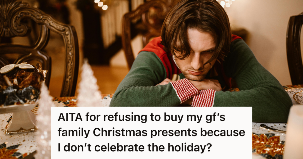 man looking sad at christmas