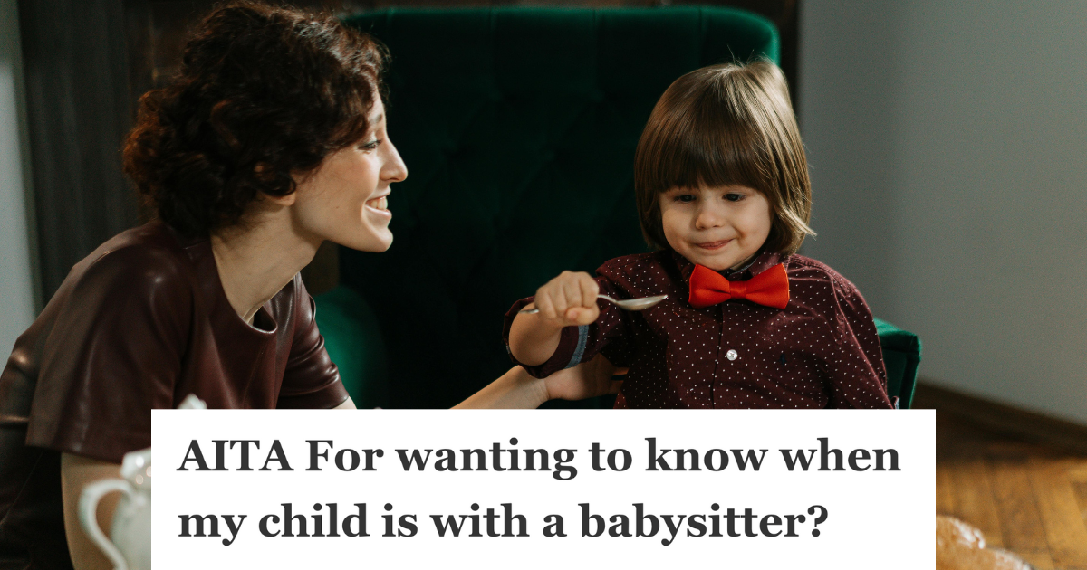 child with a babysitter