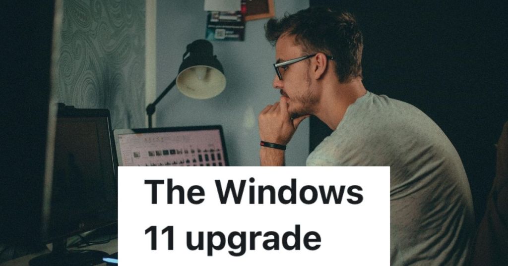 Man focusing at the computer