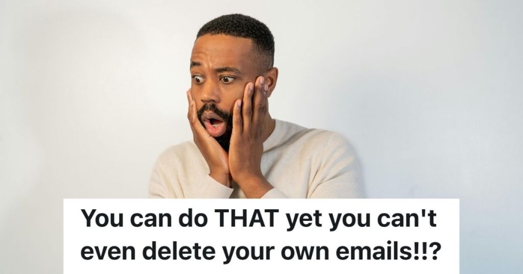 Man holds his face, looking shocked