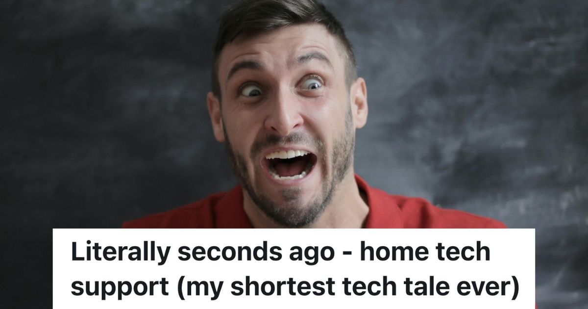 Man with a shocked expression on his face