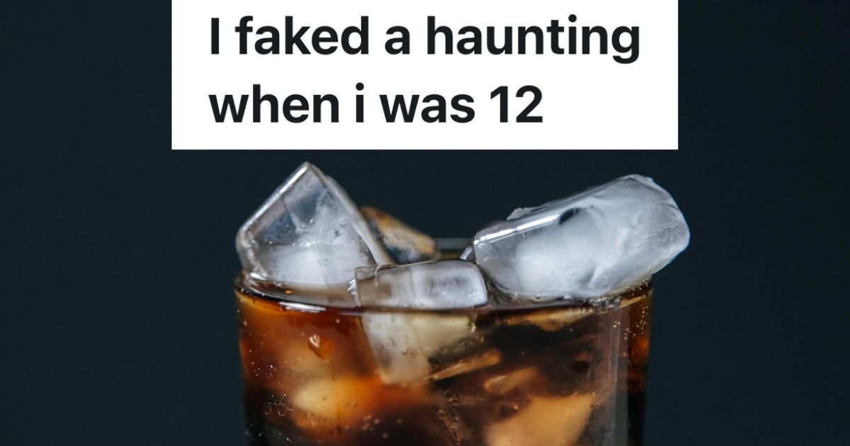 12 Year Old Girl Is Sick Of Her Sisters Bratty Teen Angst, So She Escalates Anonymous Pranks Until Their Mom Almost Calls A Priest A glass of cola with lots of ice