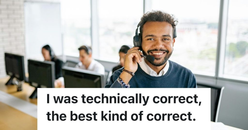 Male call center worker smiling