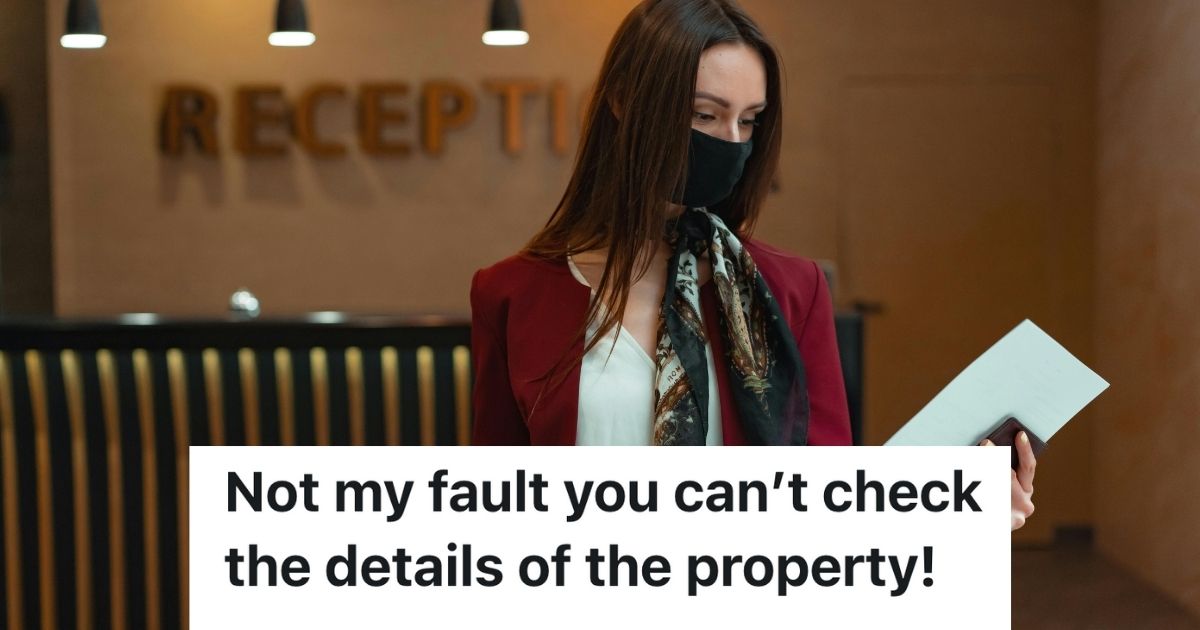 Hotel worker looking at documents