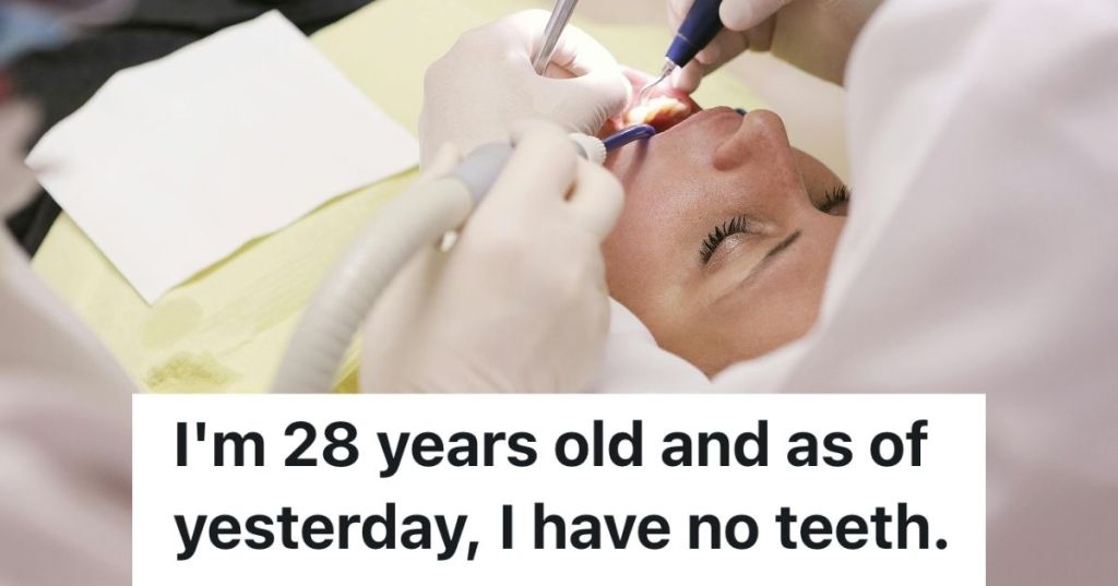 Woman undergoing dental work