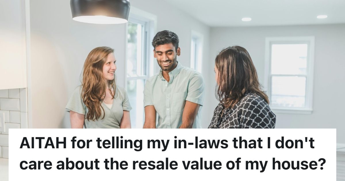 A couple discussing new house with real estate agent.