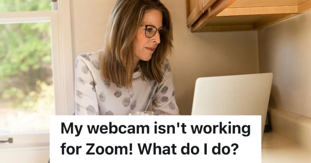 Woman staring at a laptop