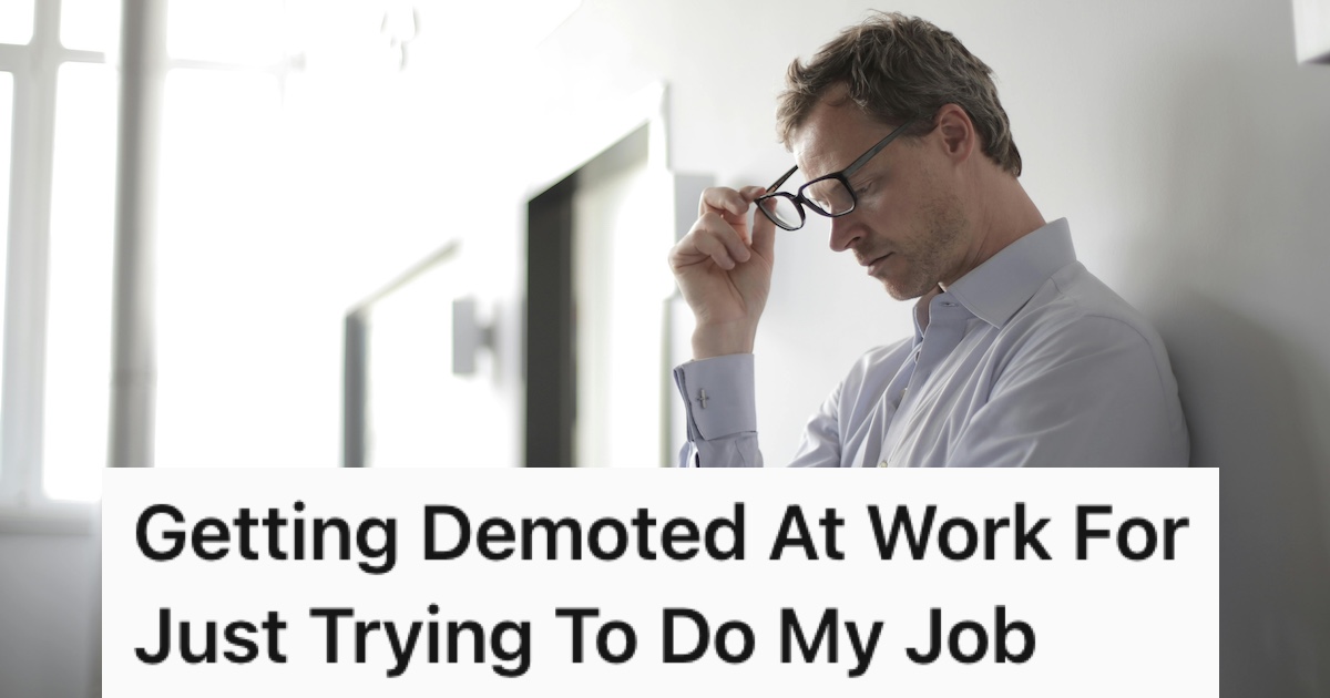 Assistant Manager Is Working Hard, But He Keeps Taking The Fall For His Incompetent Boss And Now Hes Being Demoted A stressed looking man