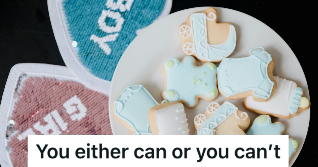 Cookies at a gender reveal