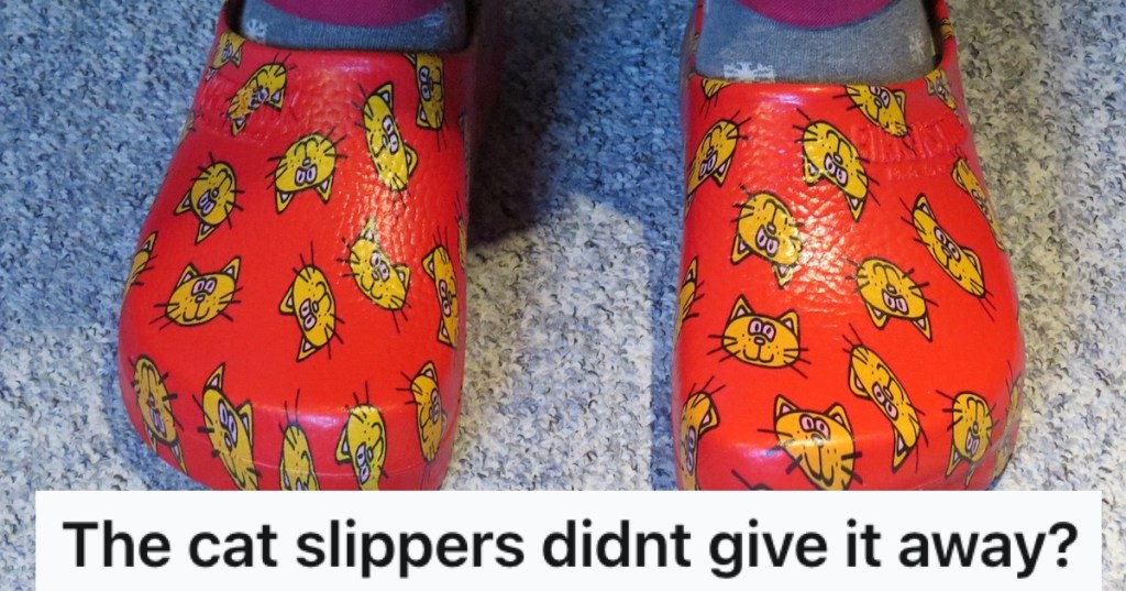 Shoes with cat print