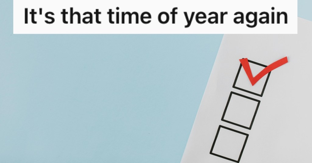 A check box on a survey