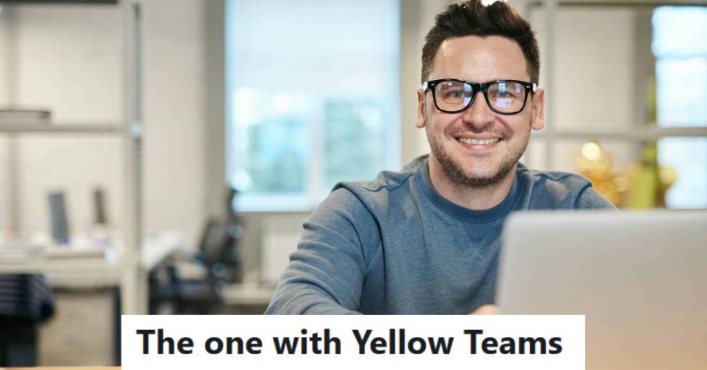 IT worker happy and smiling because he just solved a problem