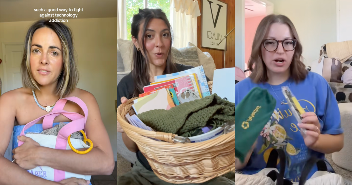 women talking about analog bags